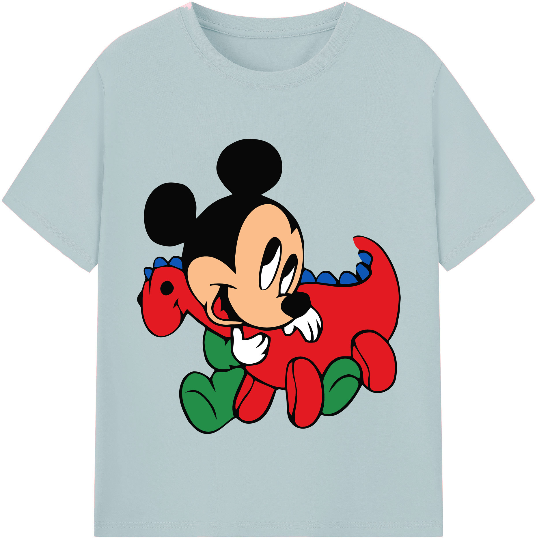 （画像用） ミッキーマウス Mickey Mouse 綿100％半袖Tシャツ（フロントプリント）